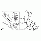 Схема узла: Передний тормозной цилиндр для Honda GL1500 Valkyrie Deluxe