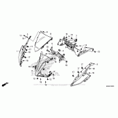 Схема вузла: Передній обтічник для Honda CBR500 CBR500R