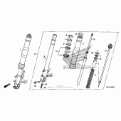 Схема вузла: Вилка передньої осі для Honda CBR600 CBR600RR