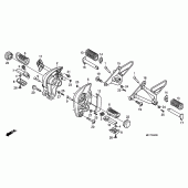 Схема вузла: Підніжки для Honda XL700V Transalp