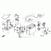 Схема вузла: Battery (2) для Honda VT1100 Shadow Aero