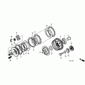 Схема вузла: Зчеплення для Honda VT600 Shadow VLX