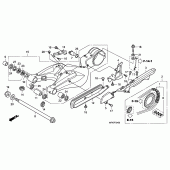 Схема вузла: Задній важіль (Маятник) для Honda CB1000 CB1000R