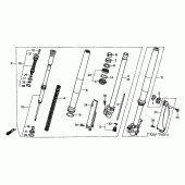 Схема узла: Вилка передней оси (2) для Honda CR250