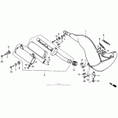 Схема узла: Выхлопная система 90-93 для Honda CR250