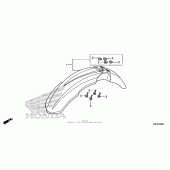 Схема вузла: Переднє крило для Honda CRF150 CRF150RB
