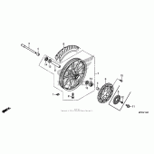 Схема вузла: Front wheel (3) для Honda VT1300 Fury