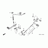 Схема вузла: Педаль (Лапка) для Honda VTR1000 Firestorm