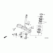 Схема вузла: Рульова траверса для Honda XR600