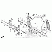 Схема вузла: Задній амортизатор для Honda VFR800 Interceptor Deluxe