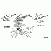 Схема вузла: Mark + stripe для Honda CRF230 CRF230M