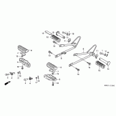 Схема вузла: Підніжки для Honda XR125