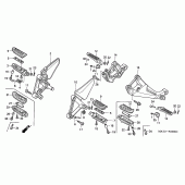 Схема узла: Подножки для Honda CBR1100XX Blackbird