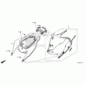 Схема вузла: Задній обтічник для Honda CBR1000 CBR1000RR (ABS) Fireblade