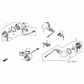 Схема вузла: Поворотники для Honda VT750 Black Widow