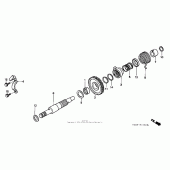 Схема вузла: Привід кікстартера для Honda XR250