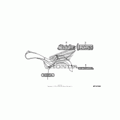 Схема вузла: Emblem + mark (1) для Honda VT1300 Interstate