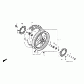 Схема вузла: Переднє колесо (VFR750FL / FM / FN / FP) для Honda VFR750F Interceptor