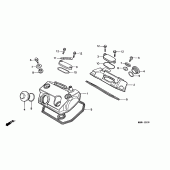 Схема вузла: Клапанна кришка для Honda XL600 Transalp