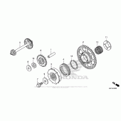 Схема вузла: Привід стартера для Honda CBR600