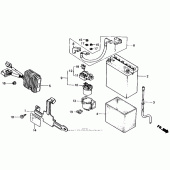 Схема узла: Аккумулятор для Honda XL600 Transalp