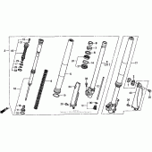 Схема узла: Передняя вилка 98-99 для Honda CR250