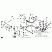 Схема узла: Аккумулятор (3) для Honda VT750 Shadow RS