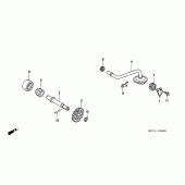 Схема вузла: Масляний насос для Honda CRF450 CRF450X