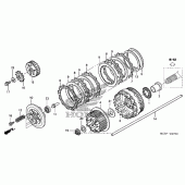 Схема узла: Сцепление для Honda ST1300 Pan-European Police