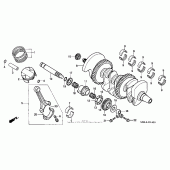 Схема узла: Коленчатый вал & Поршень для Honda CBR1000 CBR1000RR Fireblade