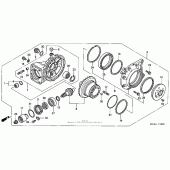 Схема узла: Приводной редуктор для Honda GL1800 Gold Wing
