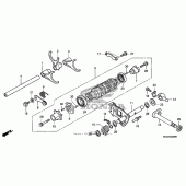 Схема узла: Копирный вал + вилки для Honda GL1800 Gold Wing