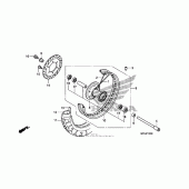 Схема узла: Передние колесо для Honda VT750 Shadow Spirit