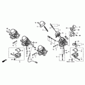 Схема вузла: Карбюратор (COMPONENT PARTS) для Honda CBF600