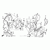 Схема вузла: Нижній обтічник для Honda CBR1100XX Blackbird