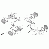 Схема вузла: Поворотники для Honda CBR600 CBR600F