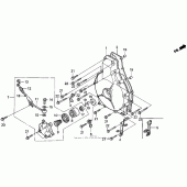 Схема вузла: Clutch cover для Honda GL1500 Gold Wing Special Edition