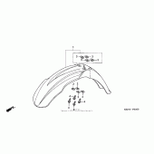 Схема вузла: Переднє крило для Honda CRF250 CRF250R
