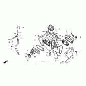 Схема узла: Воздушный фильтр (a) для Honda XR400