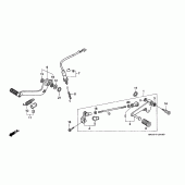 Схема узла: Лапка тормоза и Лапка переключения для Honda CBR600 CBR600F