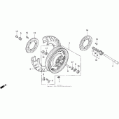 Схема узла: Передние колесо для Honda GL1500 Gold Wing Aspencade