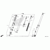 Схема вузла: Вилка передньої осі для Honda CBR500