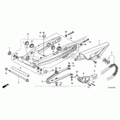 Схема вузла: Задній важіль (Маятник) для Honda CRF250 CRF250L