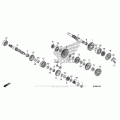 Схема вузла: Трансмісія для Honda XR650