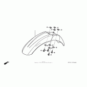 Схема вузла: Переднє крило для Honda XR250