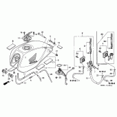 Схема узла: Топливный бак (CB600F3/4/5/6) для Honda CB600F Hornet
