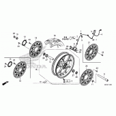 Схема вузла: Переднє колесо для Honda CBR1000 CBR1000RR Fireblade