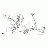 Схема вузла: Передній гальмівний циліндр (XL1000VA) для Honda XL1000V Varadero