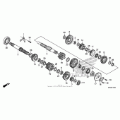 Схема вузла: Трансмісія для Honda CRF230 CRF230F