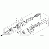 Схема вузла: Стартер електричний для Honda GL1500 Gold Wing Interstate